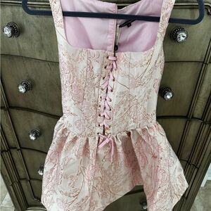Pink Floral Corset Dress